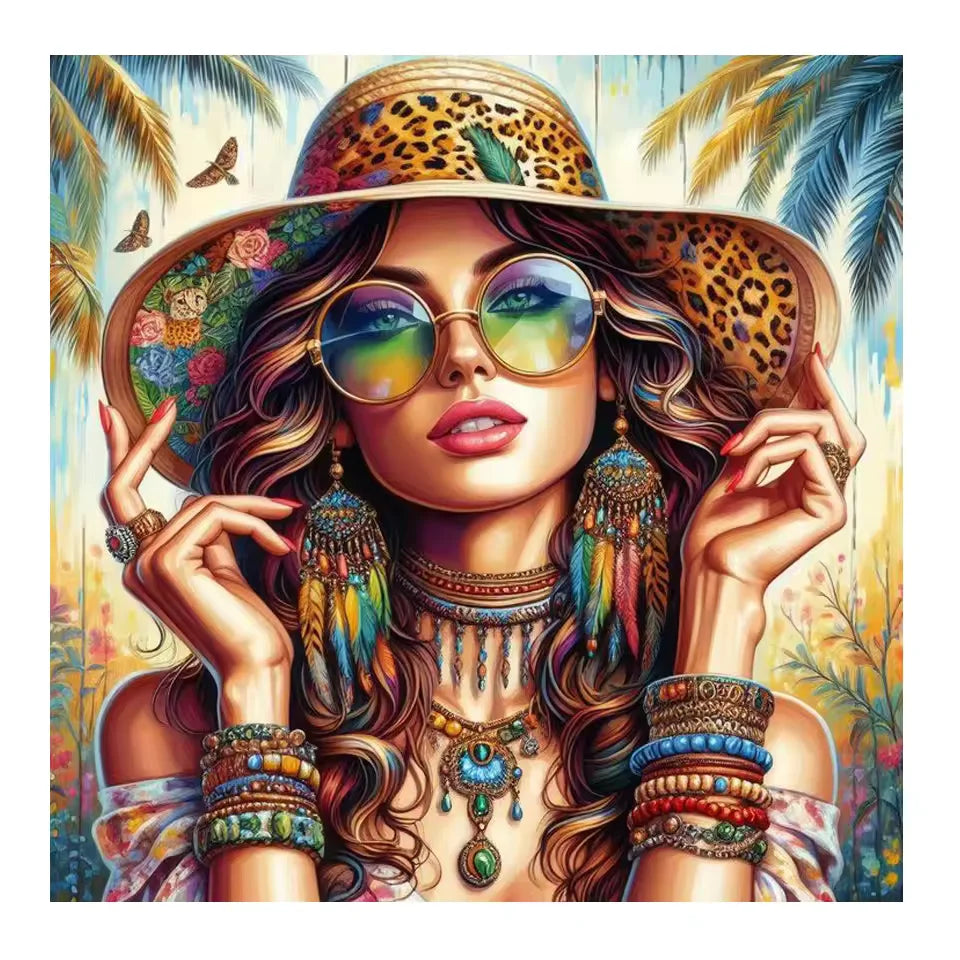 Leinwanddruck auf Baumwollleinwand, amerikanischer Stil, 50x50 cm, Farbe: az469-4