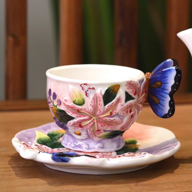 Lilienblüten-Teeservice – Porzellan Idyllisch – Geschenk zum Nachmittagstee