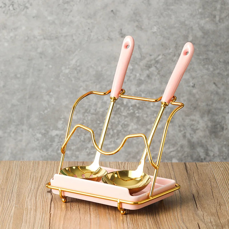 Löffelablage & Deckelhalter – Keramik Weiss 17.5x13x28cm