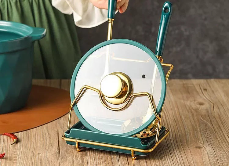 Löffelablage & Deckelhalter – Keramik Weiss 17.5x13x28cm