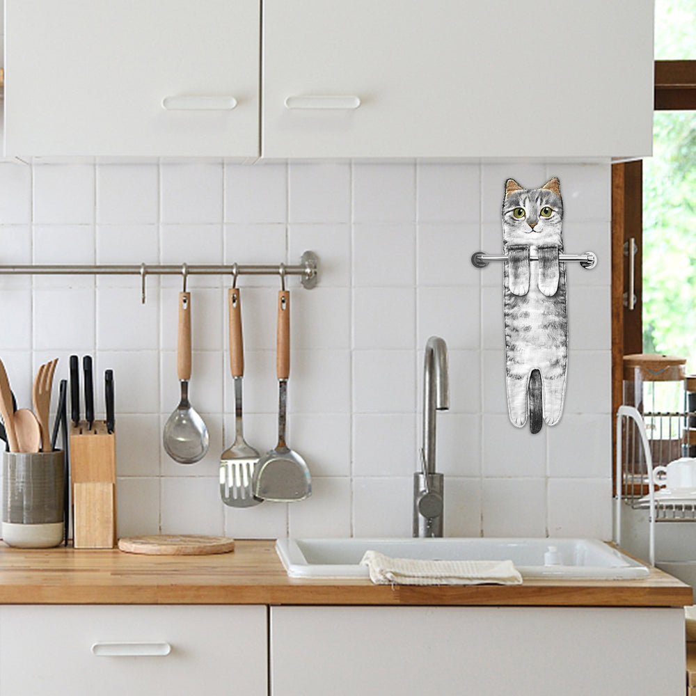 Lustige Katzenhandtücher – Mikrofaser-Schnelltrockner Küche & Bad