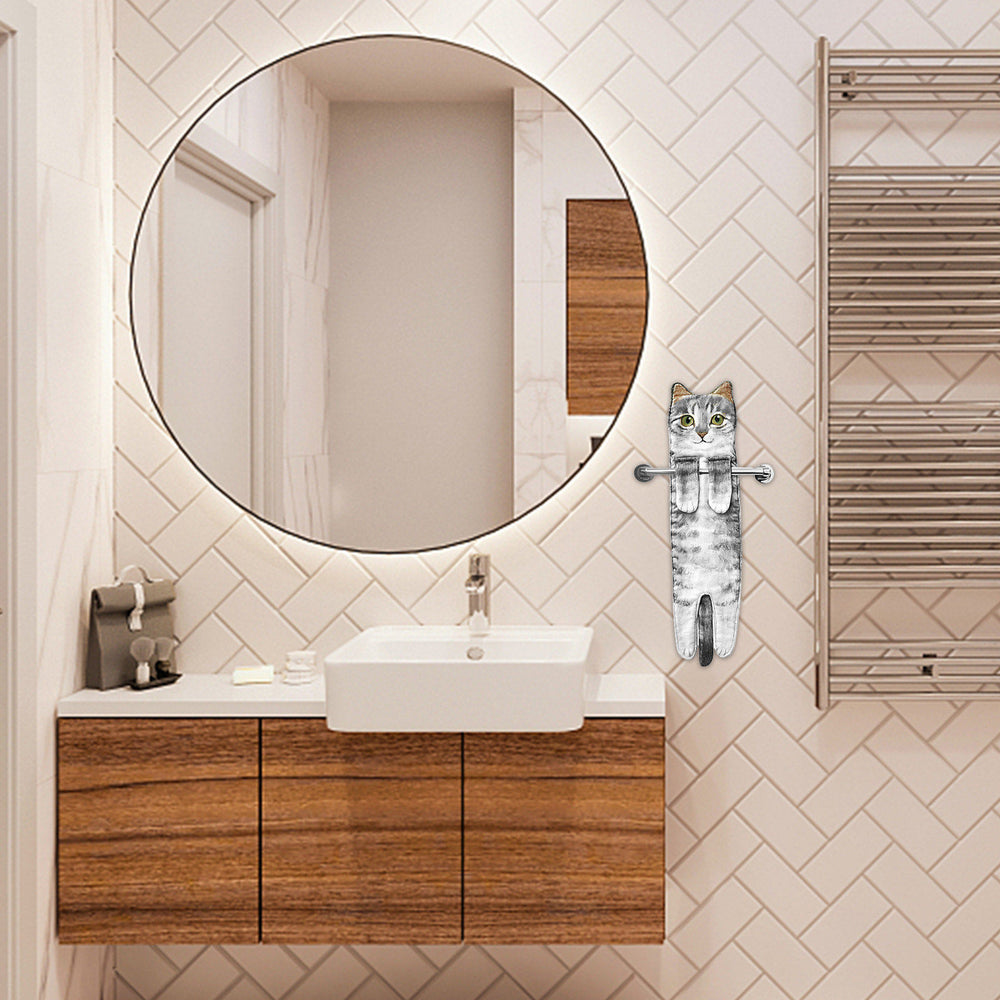 Lustige Katzenhandtücher – Mikrofaser-Schnelltrockner Küche & Bad