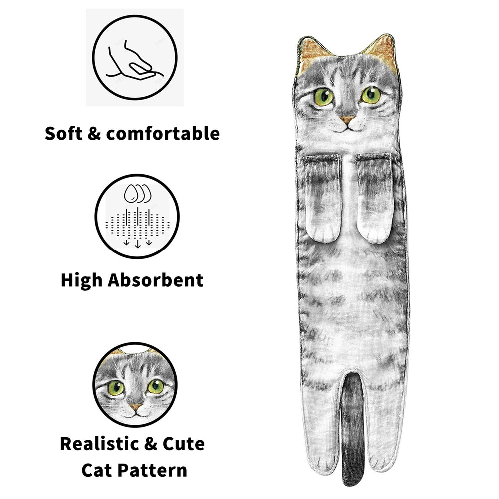 Lustige Katzenhandtücher – Mikrofaser-Schnelltrockner Küche & Bad