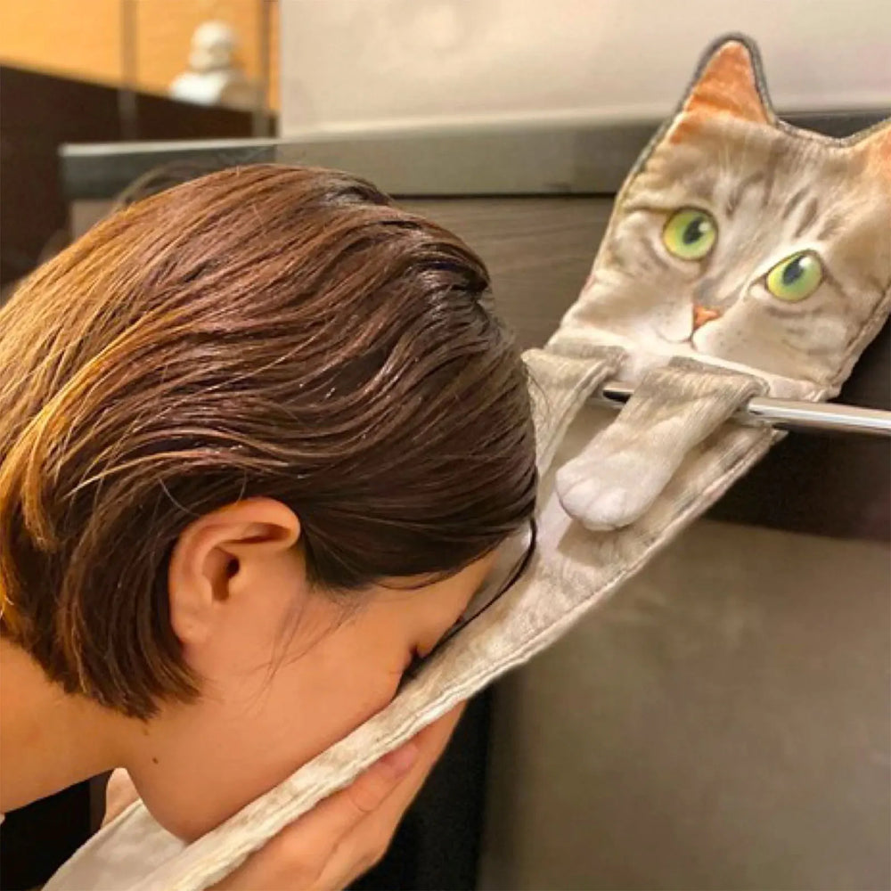 Lustige Katzenhandtücher – Mikrofaser-Schnelltrockner Küche & Bad