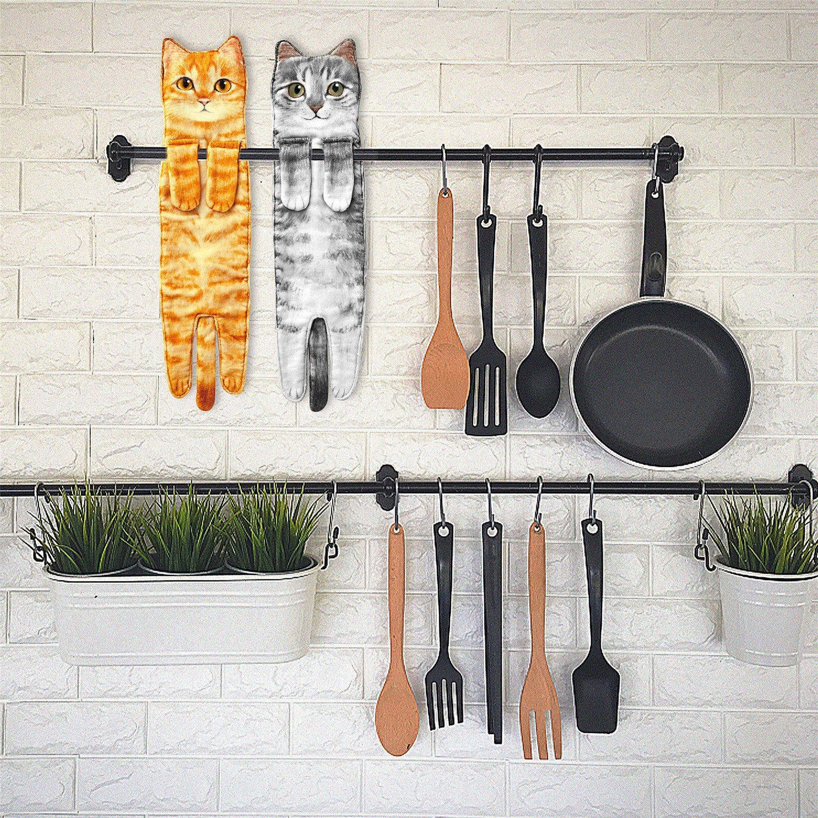 Lustige Katzenhandtücher – Mikrofaser-Schnelltrockner Küche & Bad