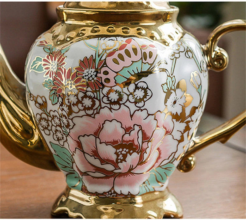 Luxuriöse Teekanne - Elegantes Keramikdesign - 900ml Kapazität