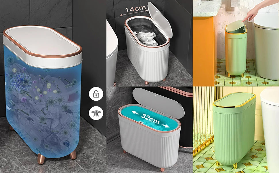 Luxuriöser Goldener Abfalleimer – Modernes Design mit Deckel