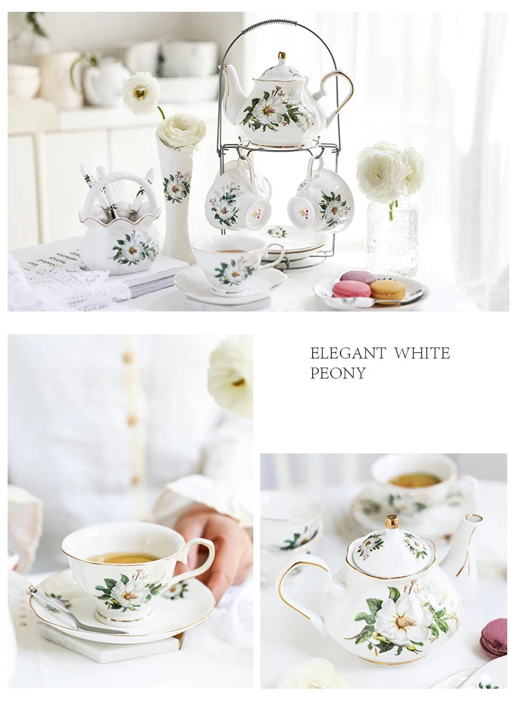 Luxuriöses Teeservice – Britischer Stil Porzellan – Elegantes Design