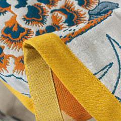 Luxus Badetuch – Baumwollgaze Blumen – 90x180cm