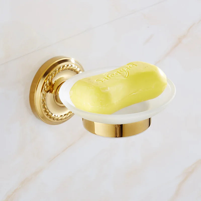 Luxus Gold Messing Badezimmer Set – Wandmontage