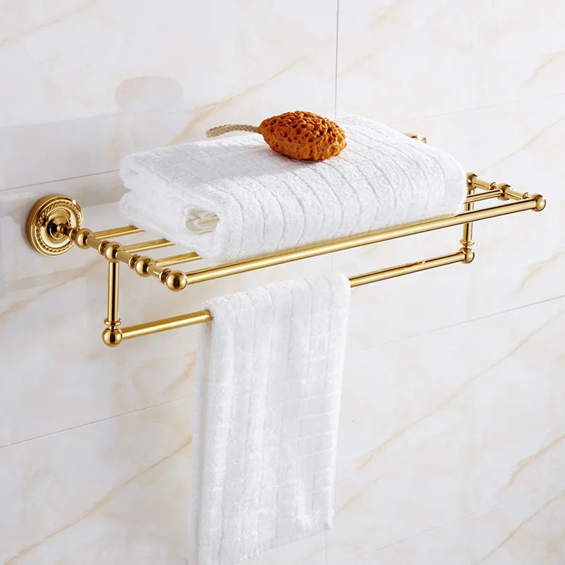 Luxus Gold Messing Badezimmer Set – Wandmontage