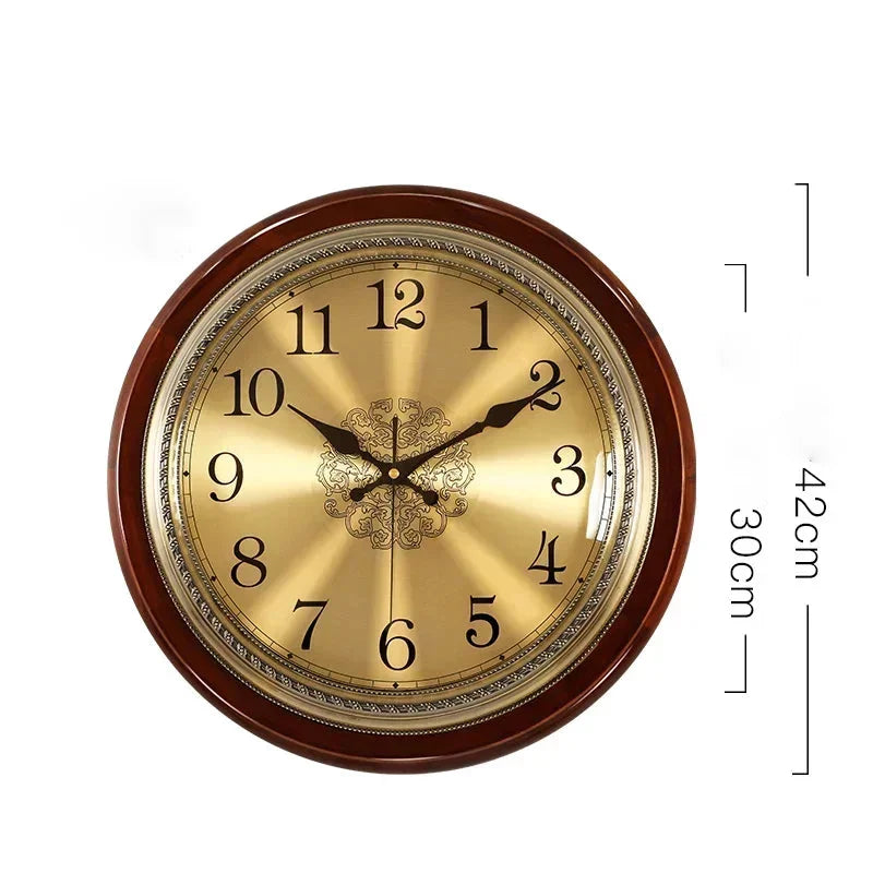 Luxus Gold Wanduhr – Nordisches Metalldesign – 32CM