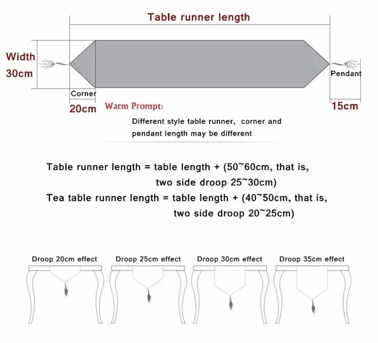 Luxus-Jacquard-Tischläufer aus Polyester-Baumwolle, Farbe: A, Grösse: 35x220 cm im europäischen Stil mit besticktem Pflanzenmuster