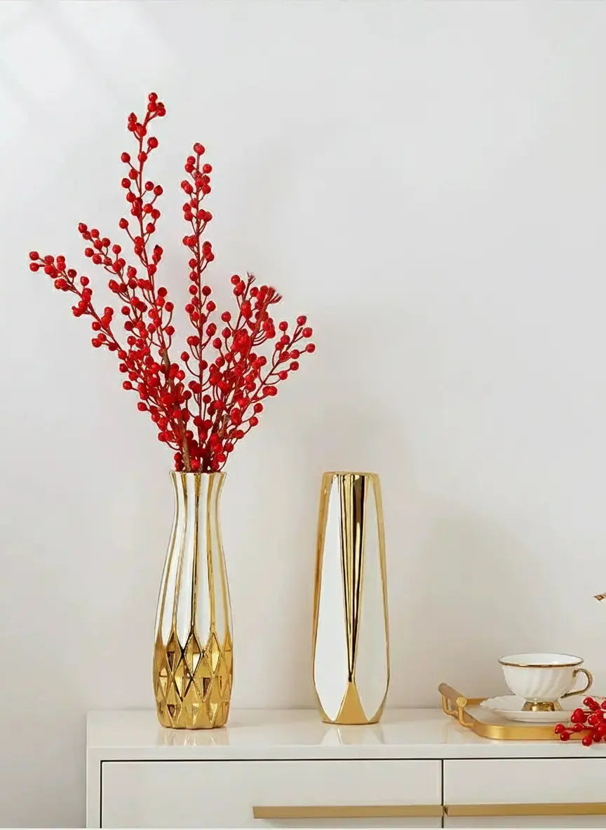 Luxus Keramikvase – Amerikanischer Stil – 30cm Gold Edition