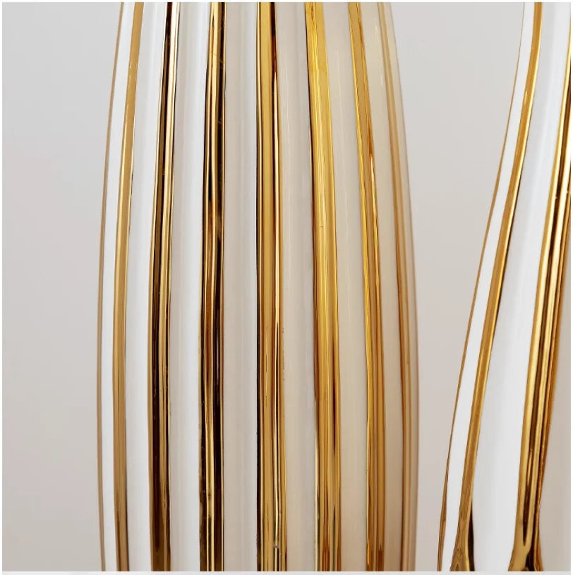Luxus Keramikvase – Amerikanischer Stil – 30cm Gold Edition