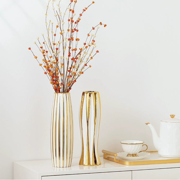 Luxus Keramikvase – Amerikanischer Stil – 30cm Gold Edition