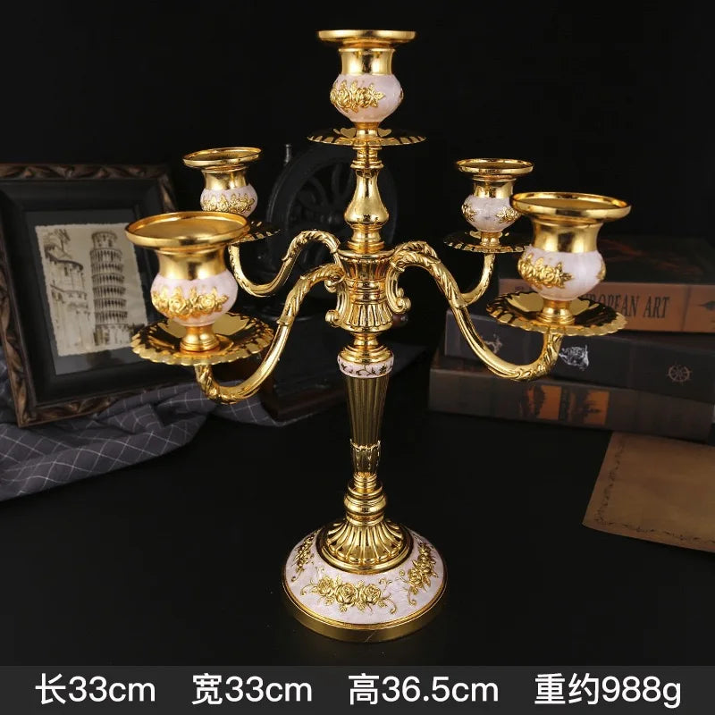 Luxus-Kerzenständer – Vintage-Legierung – Wohnbereich