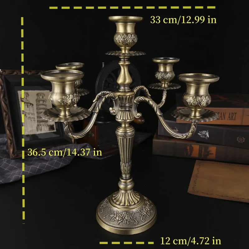Luxus-Kerzenständer – Vintage-Legierung – Wohnbereich