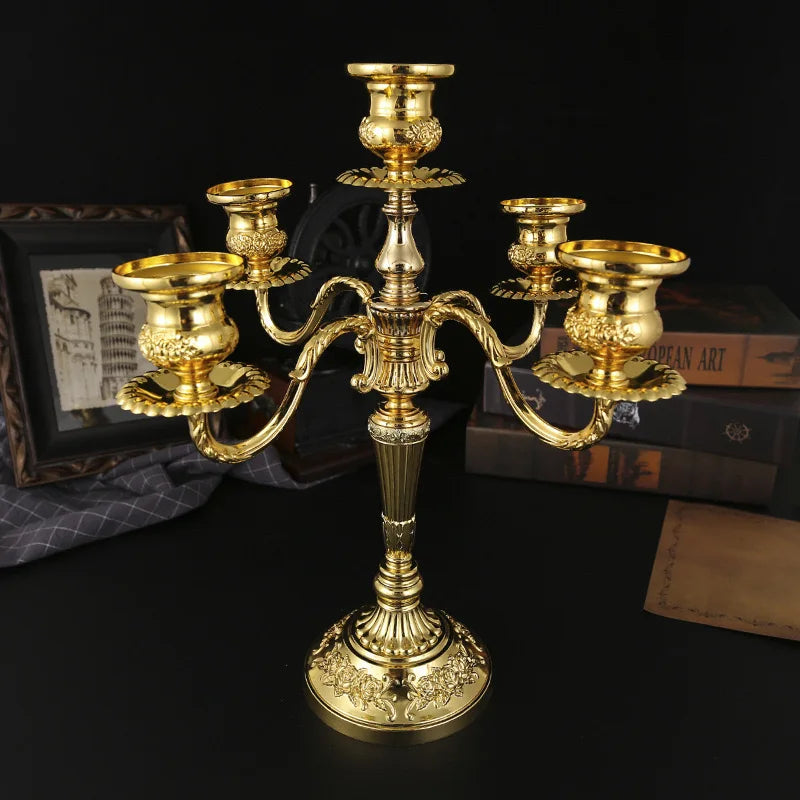 Luxus-Kerzenständer – Vintage-Legierung – Wohnbereich
