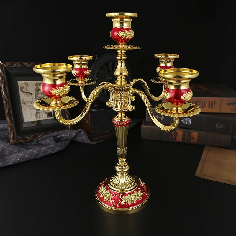Luxus-Kerzenständer – Vintage-Legierung – Wohnbereich