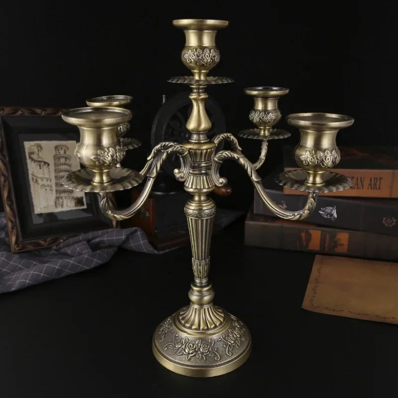 Luxus-Kerzenständer – Vintage-Legierung – Wohnbereich
