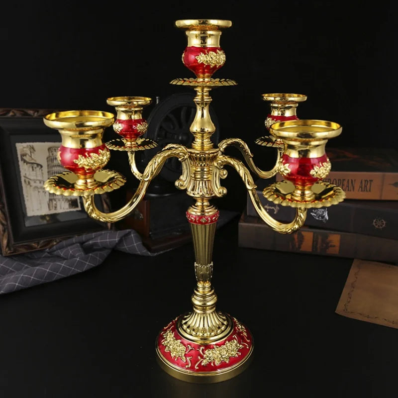 Luxus-Kerzenständer – Vintage-Legierung – Wohnbereich