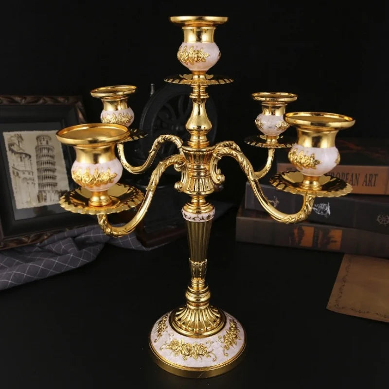 Luxus-Kerzenständer – Vintage-Legierung – Wohnbereich