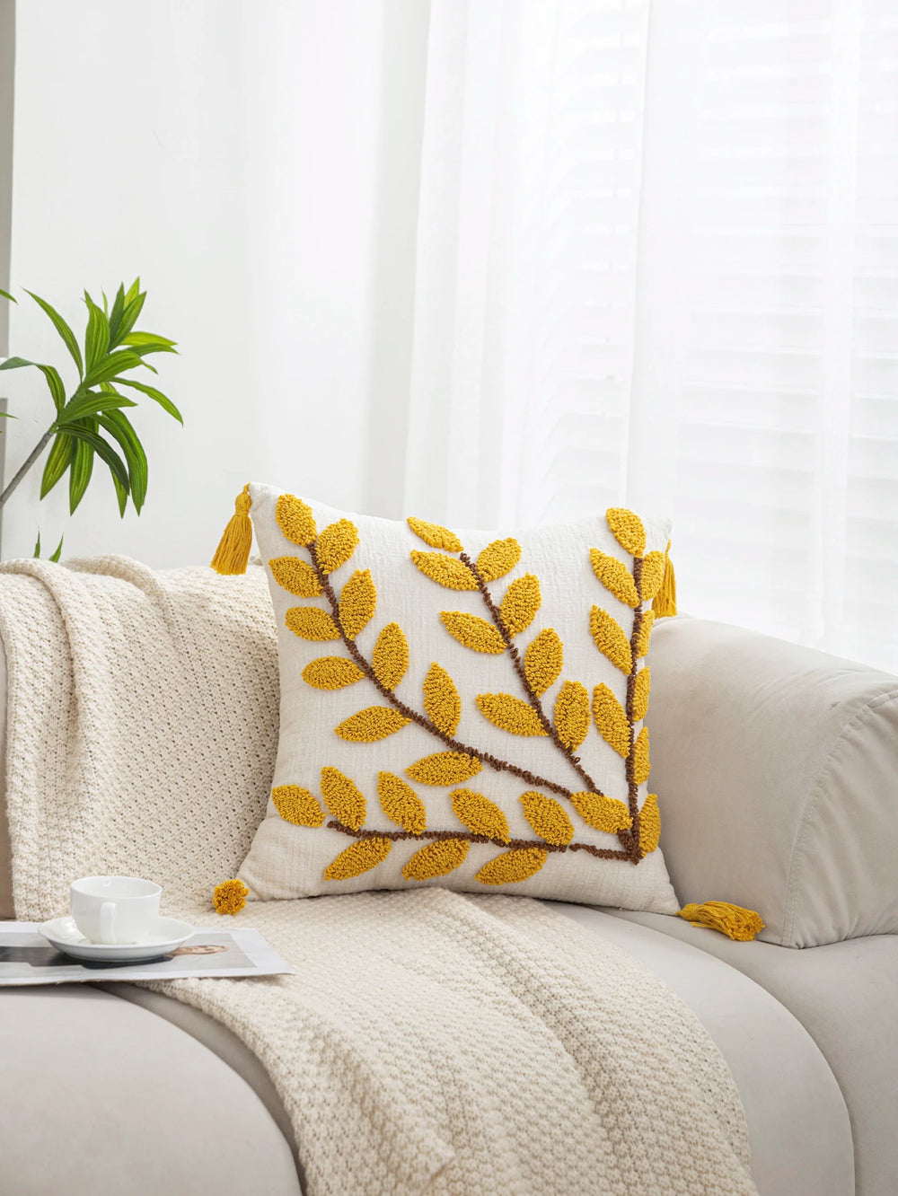 Luxus Kissenbezüge – Blumendesign Polyester – 45x45cm