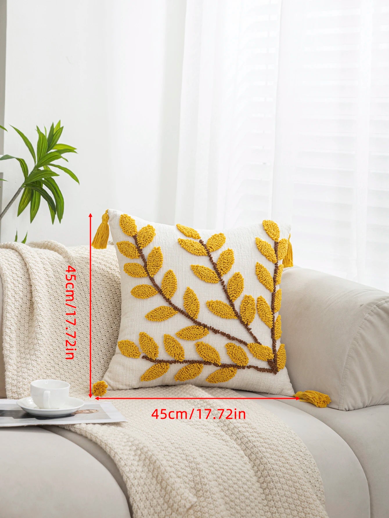 Luxus Kissenbezüge – Blumendesign Polyester – 45x45cm