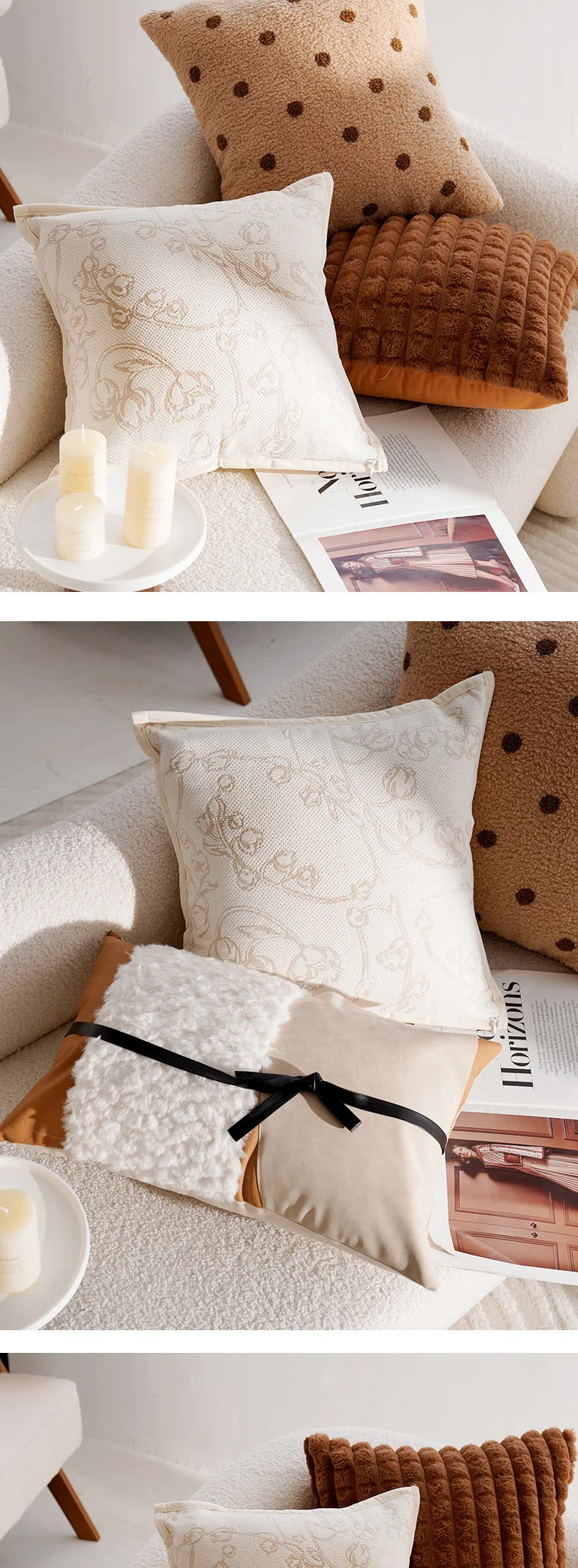 Luxus Kissenhülle – Jacquard Strick 45x45cm