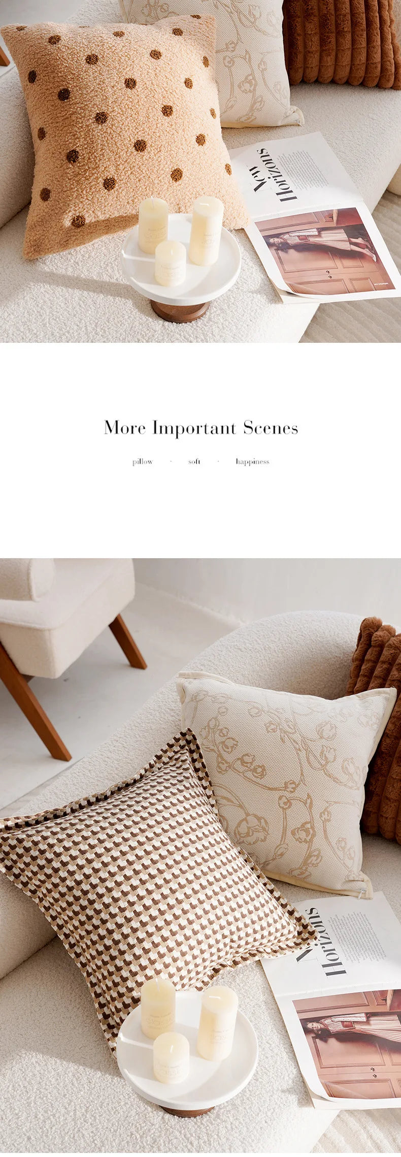 Luxus Kissenhülle – Jacquard Strick 45x45cm