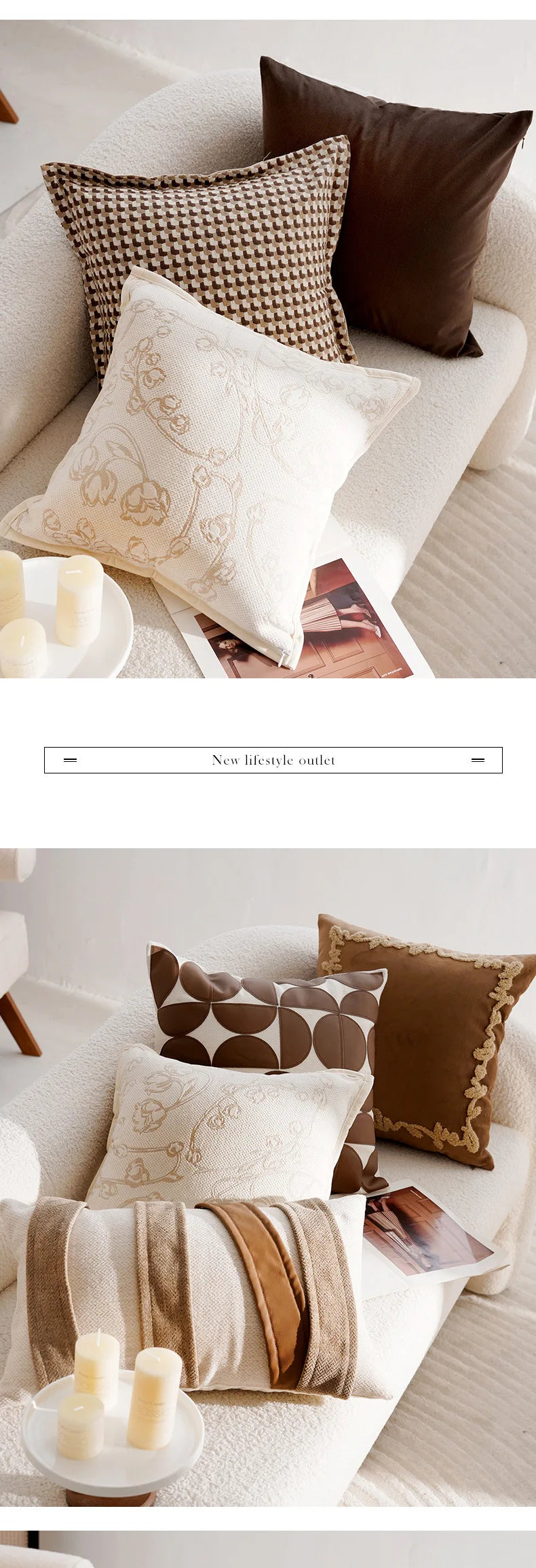 Luxus Kissenhülle – Jacquard Strick 45x45cm