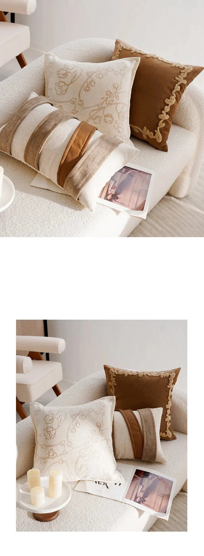 Luxus Kissenhülle – Jacquard Strick 45x45cm