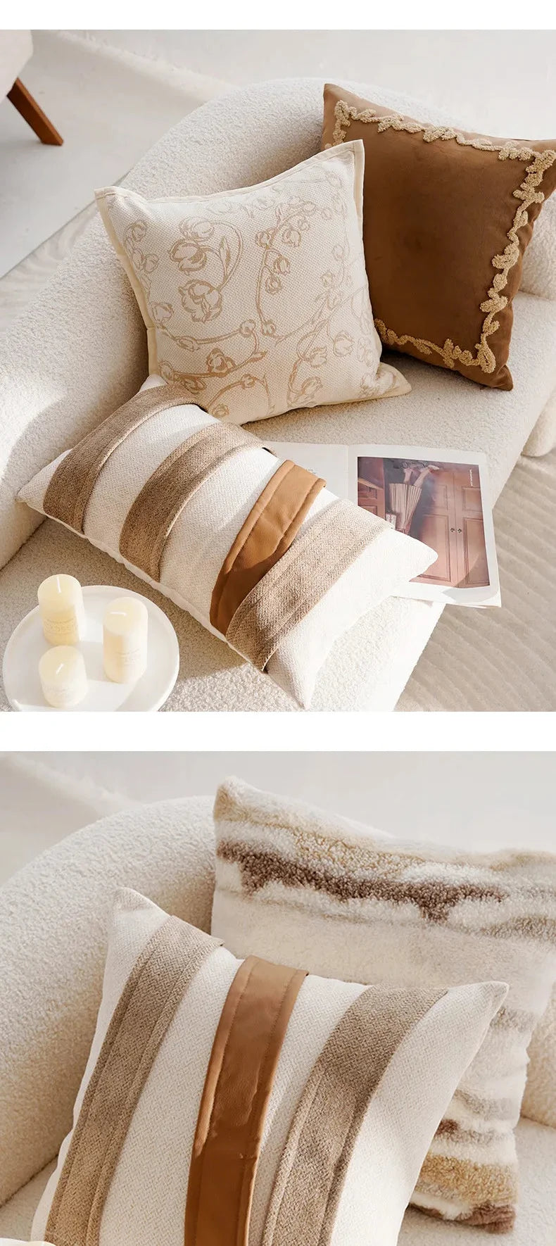 Luxus Kissenhülle – Jacquard Strick 45x45cm