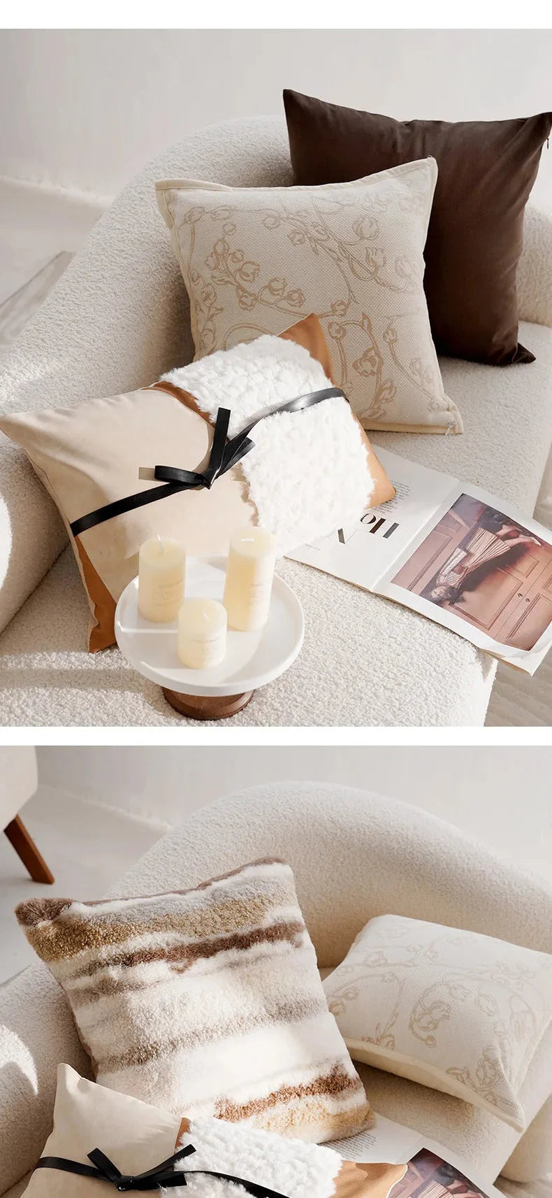 Luxus Kissenhülle – Jacquard Strick 45x45cm