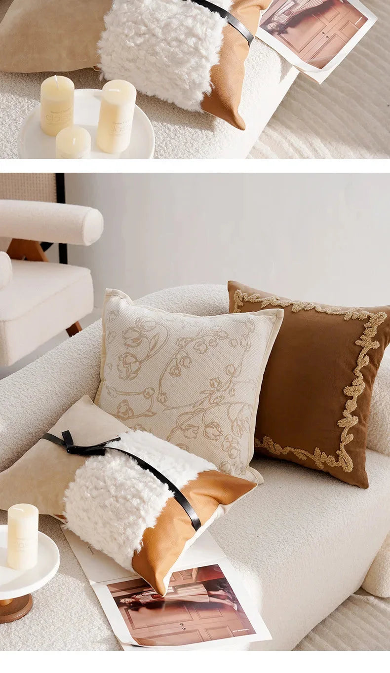 Luxus Kissenhülle – Jacquard Strick 45x45cm