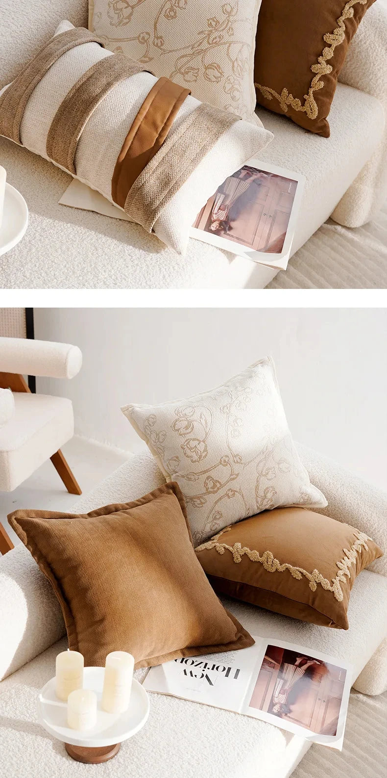 Luxus Kissenhülle – Jacquard Strick 45x45cm