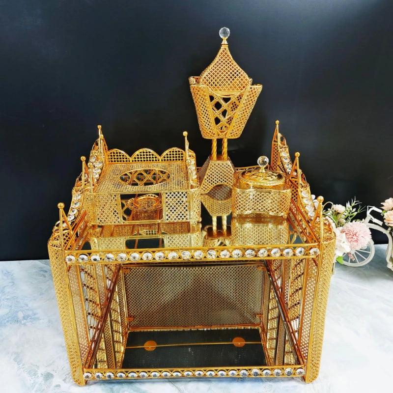 Luxus-Räuchergefäss – Metall/Glas Design – Arabischer Stil