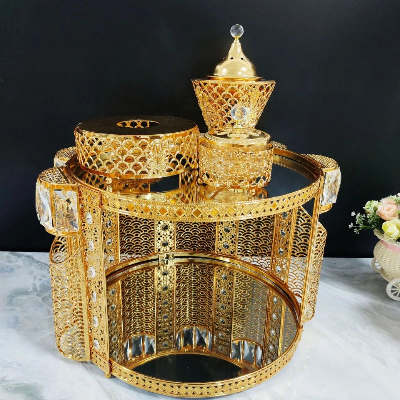 Luxus-Räuchergefäss – Metall/Glas Design – Arabischer Stil