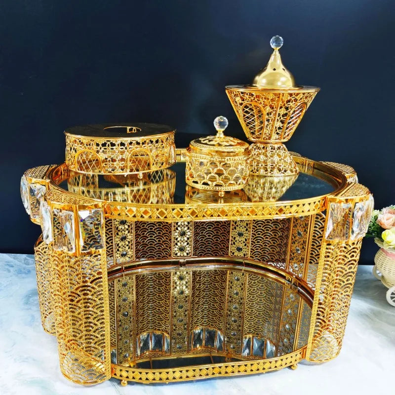 Luxus-Räuchergefäss – Metall/Glas Design – Arabischer Stil