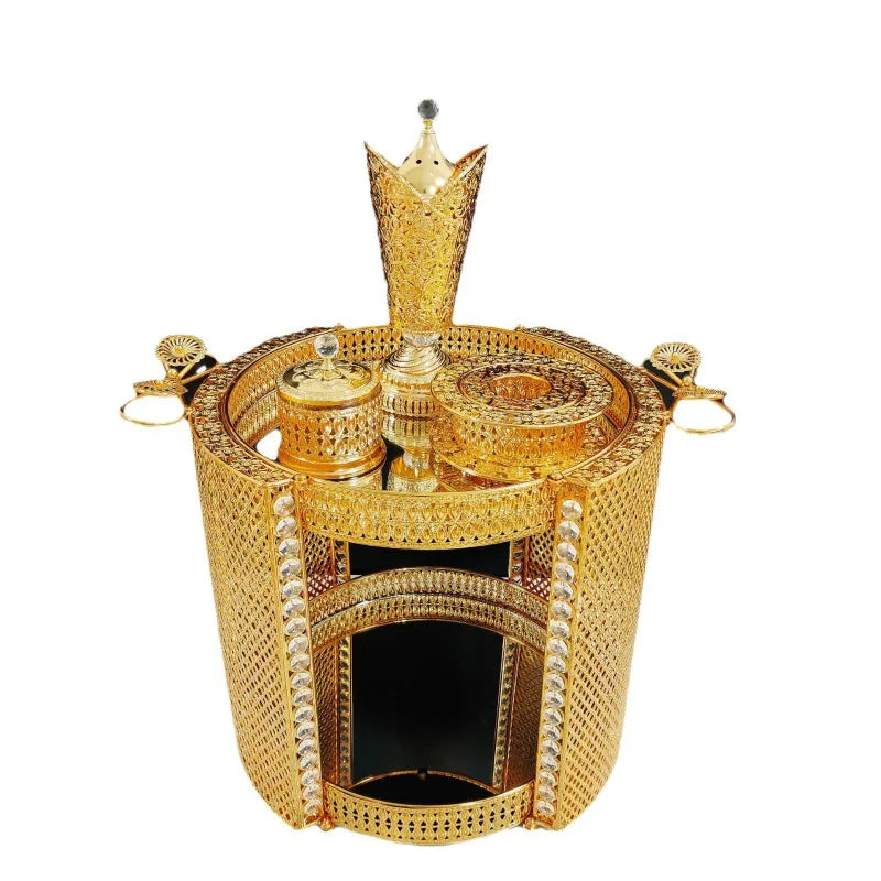 Luxus-Räuchergefäss – Metall/Glas Design – Arabischer Stil