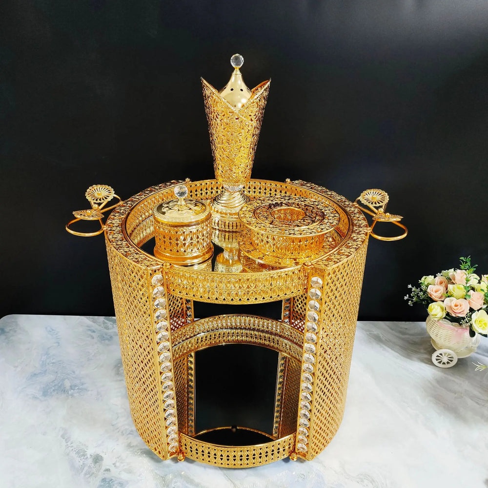 Luxus-Räuchergefäss – Metall/Glas Design – Arabischer Stil