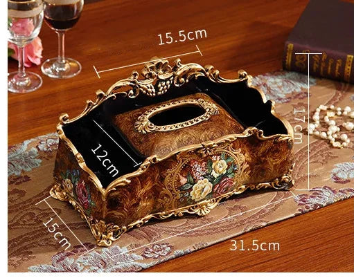Luxus Resin Taschentuchbox – Europäischer Stil
