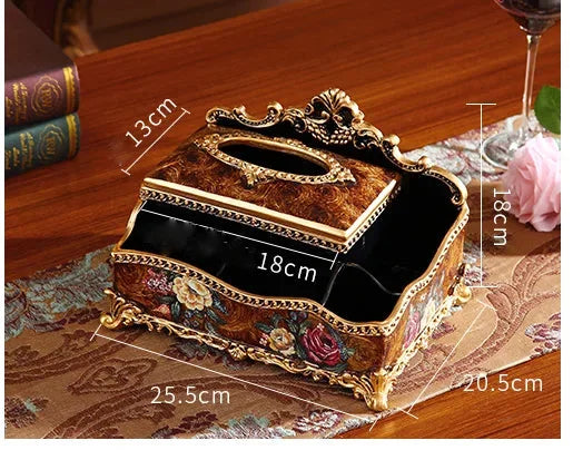 Luxus Resin Taschentuchbox – Europäischer Stil