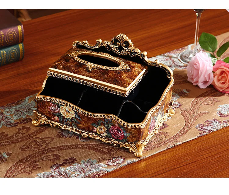 Luxus Resin Taschentuchbox – Europäischer Stil