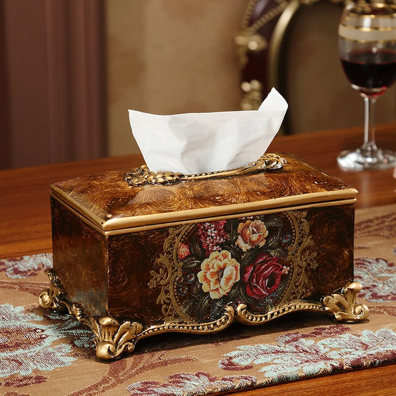 Luxus Resin Taschentuchbox – Europäischer Stil