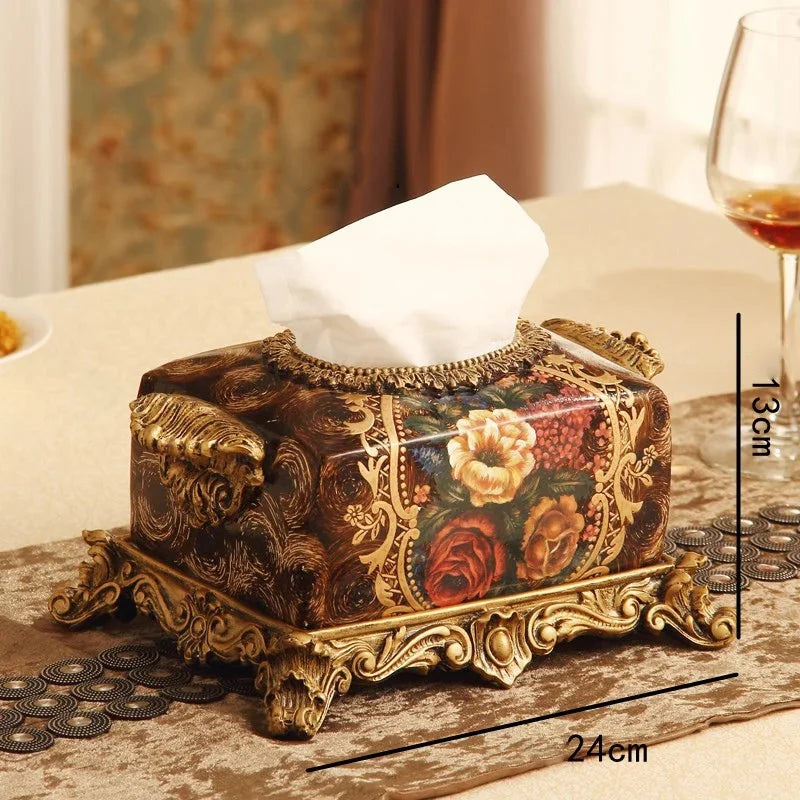 Luxus Resin Taschentuchbox – Europäischer Stil