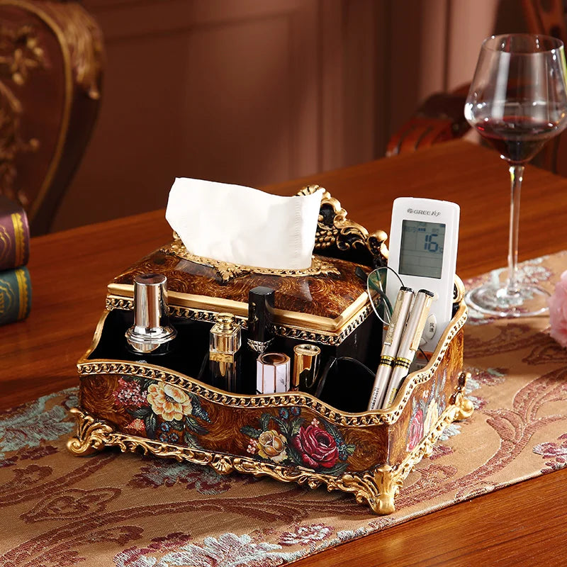 Luxus Resin Taschentuchbox – Europäischer Stil