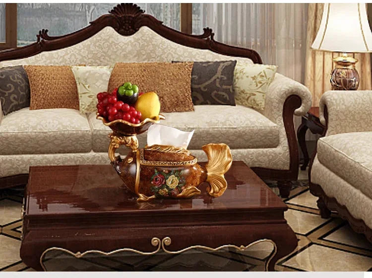 Luxus Resin Taschentuchbox – Europäischer Stil