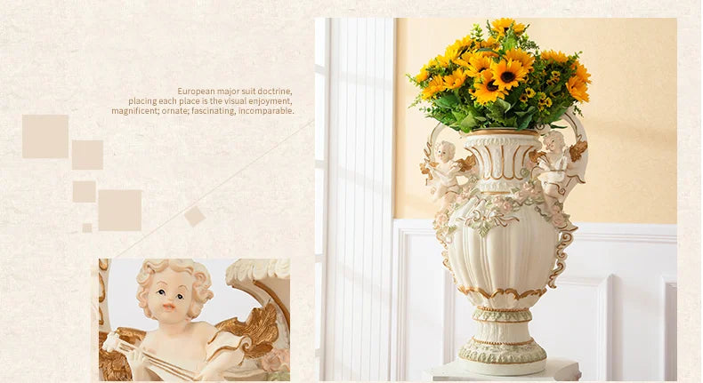 Luxus-Resin-Vase – Europäisches Design Gross